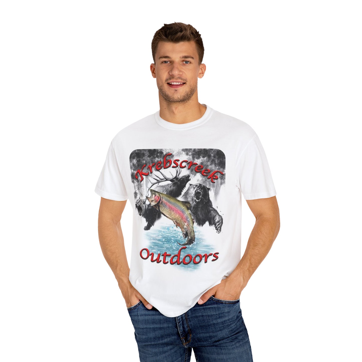 Krebscreek Outdoors Fishing T-Shirt - Adventure Graphic Tee for Nature Lovers