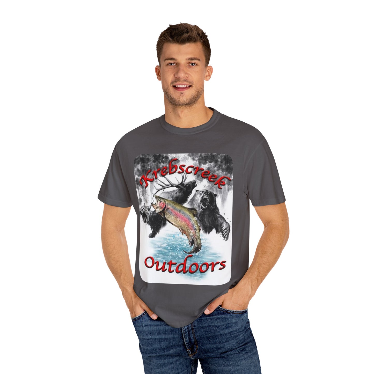 Krebscreek Outdoors Fishing T-Shirt - Adventure Graphic Tee for Nature Lovers