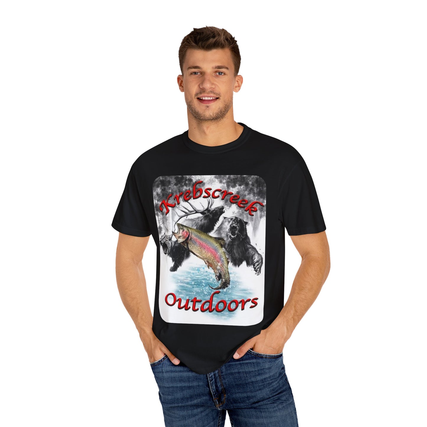 Krebscreek Outdoors Fishing T-Shirt - Adventure Graphic Tee for Nature Lovers