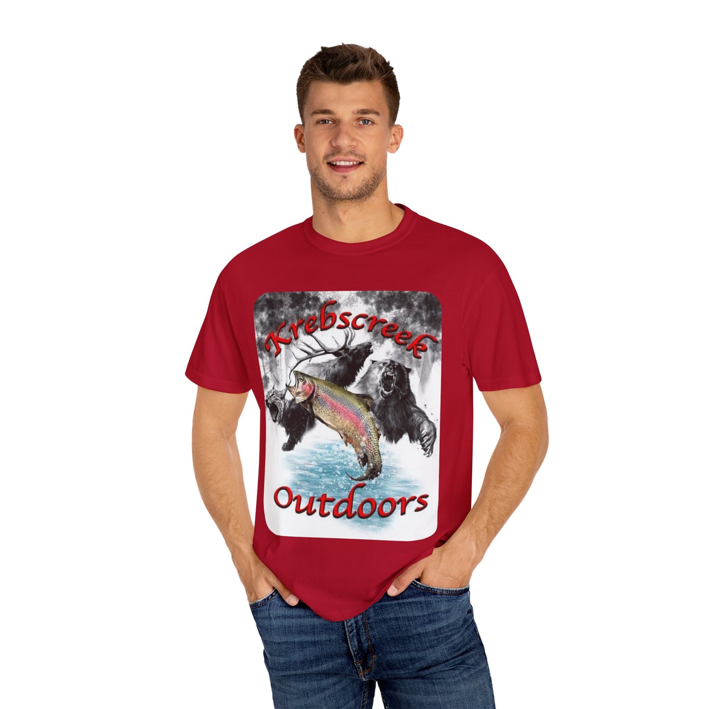 Krebscreek Outdoors Fishing T-Shirt - Adventure Graphic Tee for Nature Lovers
