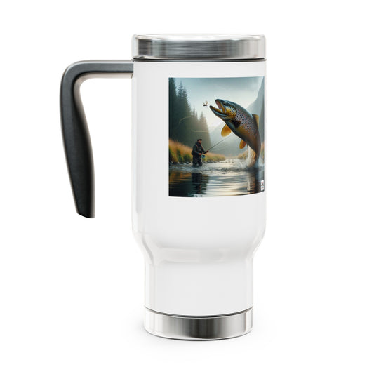 14 oz Stainless Steel Travel Mug with Handle